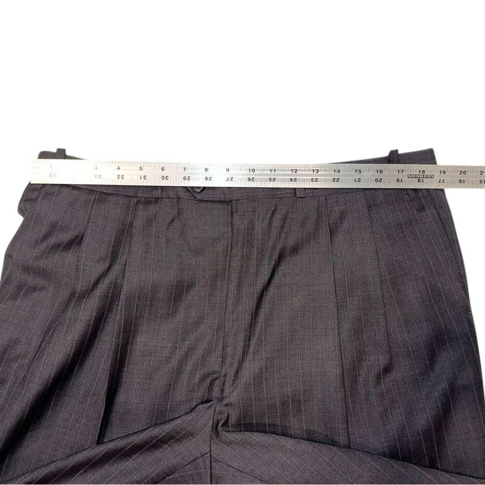 Ralph Lauren LRL 2-Pc Suit Pure Wool Made in Canada Grey Striped 44L / 38x30 - Picture 10 of 16